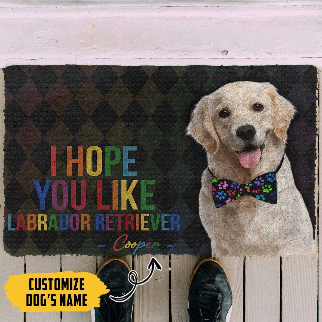 Gearhumans 3D I Hope You Like Labrador Retriever Custom Name Doormat GO27052110 Doormat 