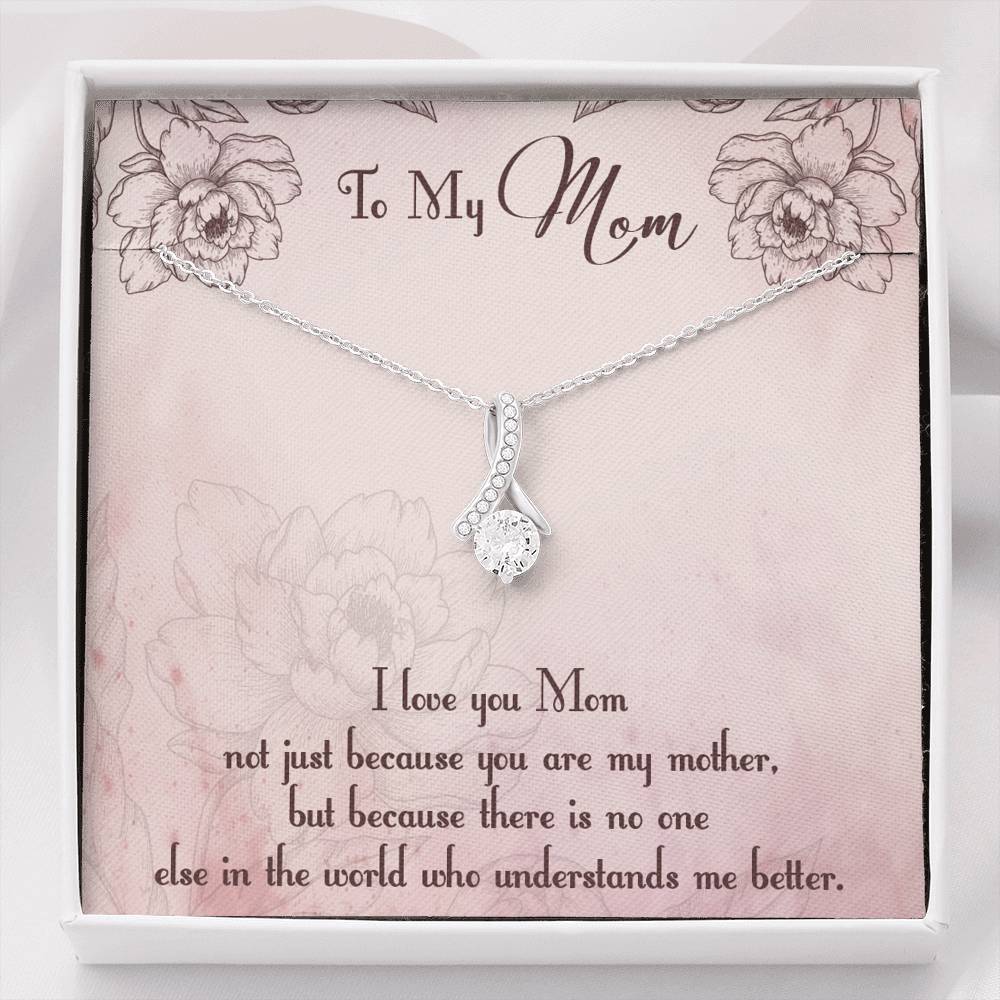 Gearhumans 3D I Love My Mom Happy Mothers Day Alluring Beauty Necklace GS2604217 ShineOn Fulfillment Standard Box 