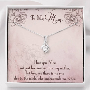 Gearhumans 3D I Love My Mom Happy Mothers Day Alluring Beauty Necklace