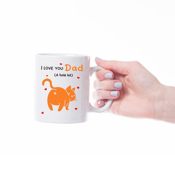 Gearhumans 3D I love You Dad A Hole Lot Cat Mug ZK1305211 Mug 