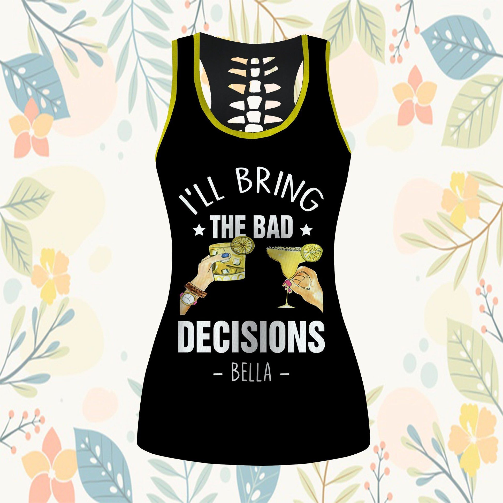 Gearhumans 3D I Will Bring The Bad Decisions Custom Name Hollow Tank Top GS1904214 Hollow Tank Top 