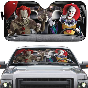 Gearhumans 3D IT chapter 2 Pennywise Custom Car Auto Sunshade