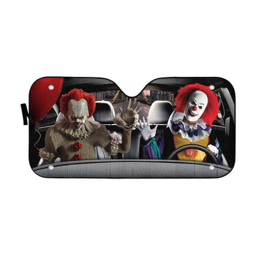 Gearhumans 3D IT chapter 2 Pennywise Custom Car Auto Sunshade