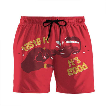 Gearhumans 3D Its good, Stop staring at my cock Beach Shorts Swim Trunks GV05073 Men Shorts Men Shorts S 