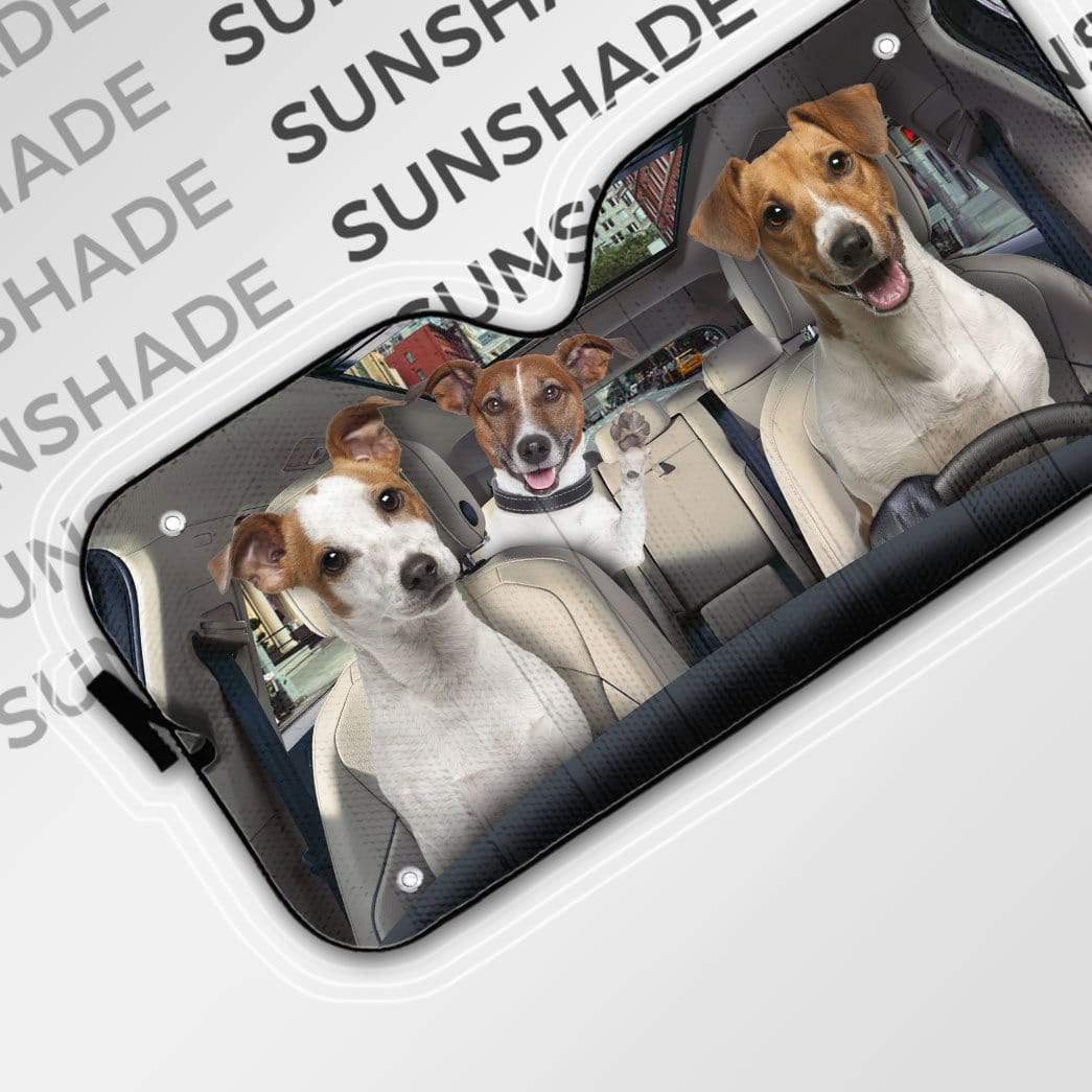gearhumans 3D Jack Russell Terrier Custom Car Auto Sunshade GL29071 Auto Sunshade 