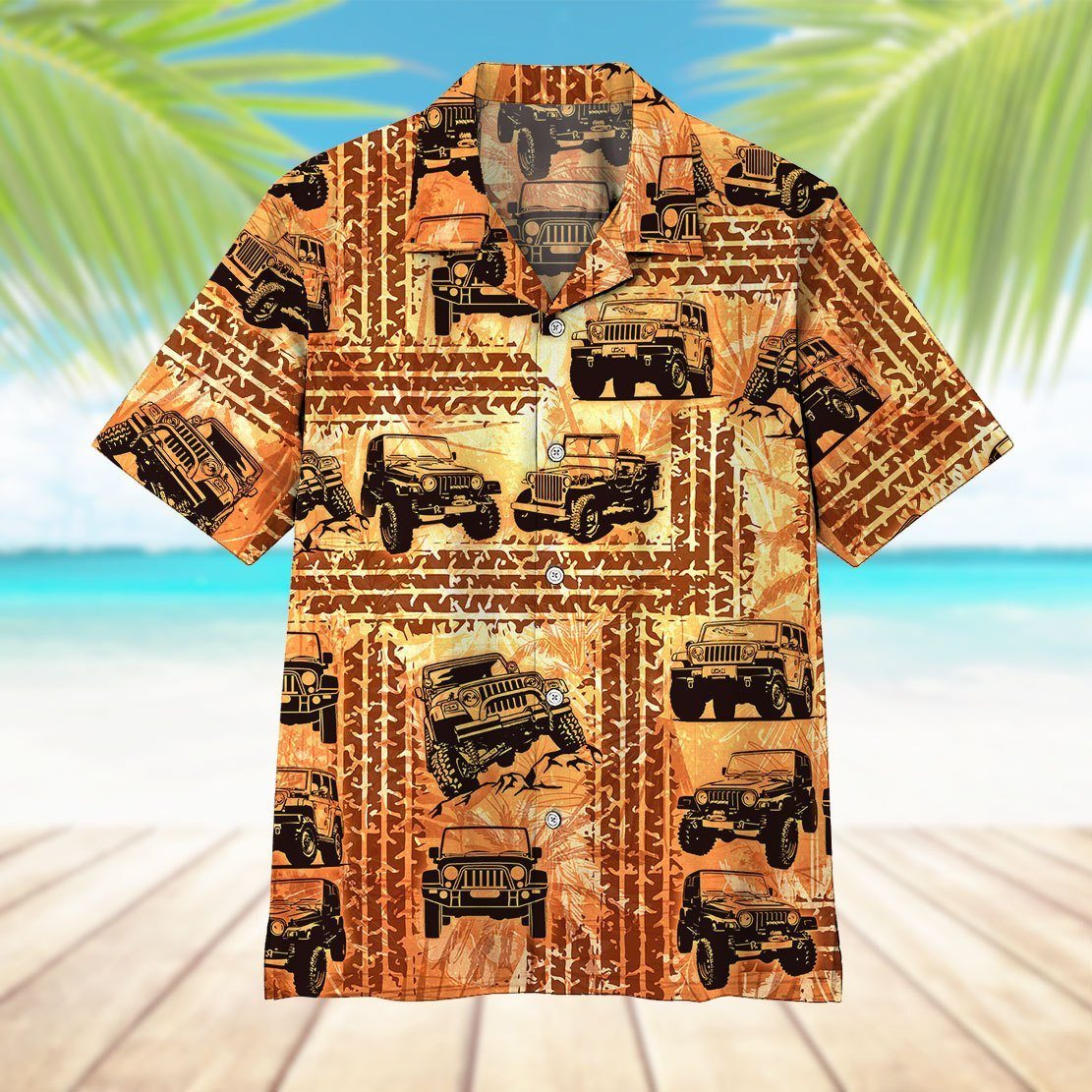 Gearhumans 3D Jeep Hawaii Shirt ZZ12044 Hawai Shirt 