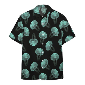 Gearhumans 3D Jellyfish X Ray Custom Short Sleeve Shirt GO07052120 Hawai Shirt Short Sleeve Shirt S 