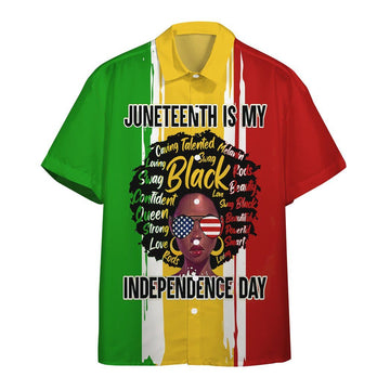 Gearhumans 3D Juneteenth Is My Independence Day Custom Short Sleeve Shirts