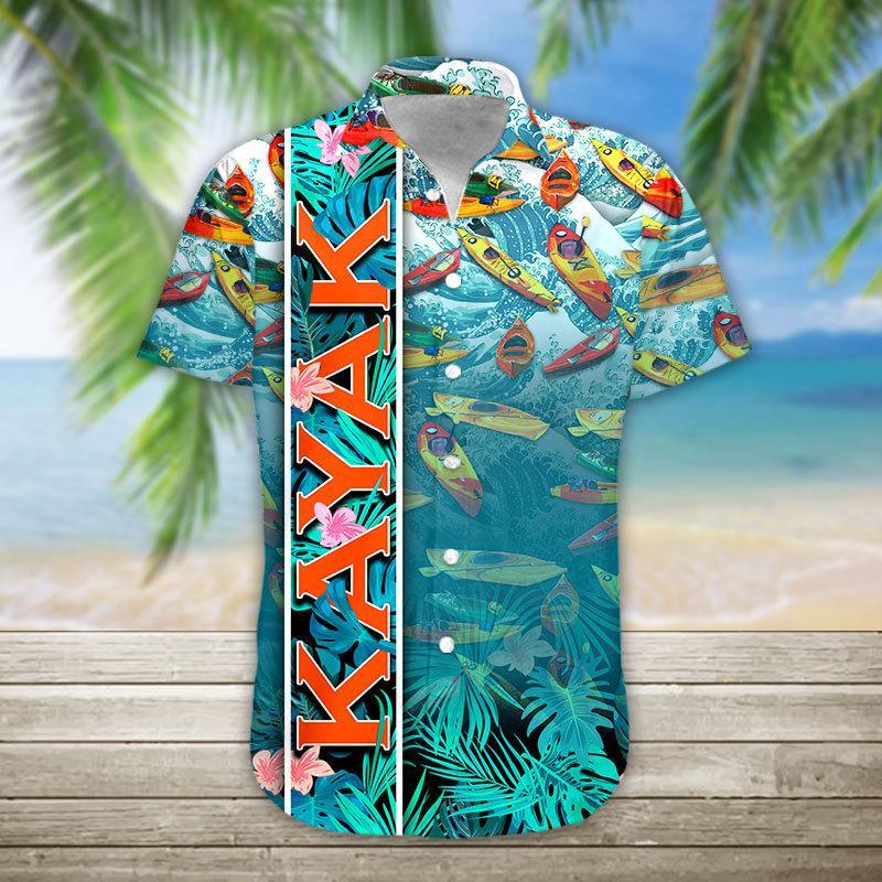 Gearhumans 3D Kayak Hawaii Shirt hawaii Short Sleeve Shirt