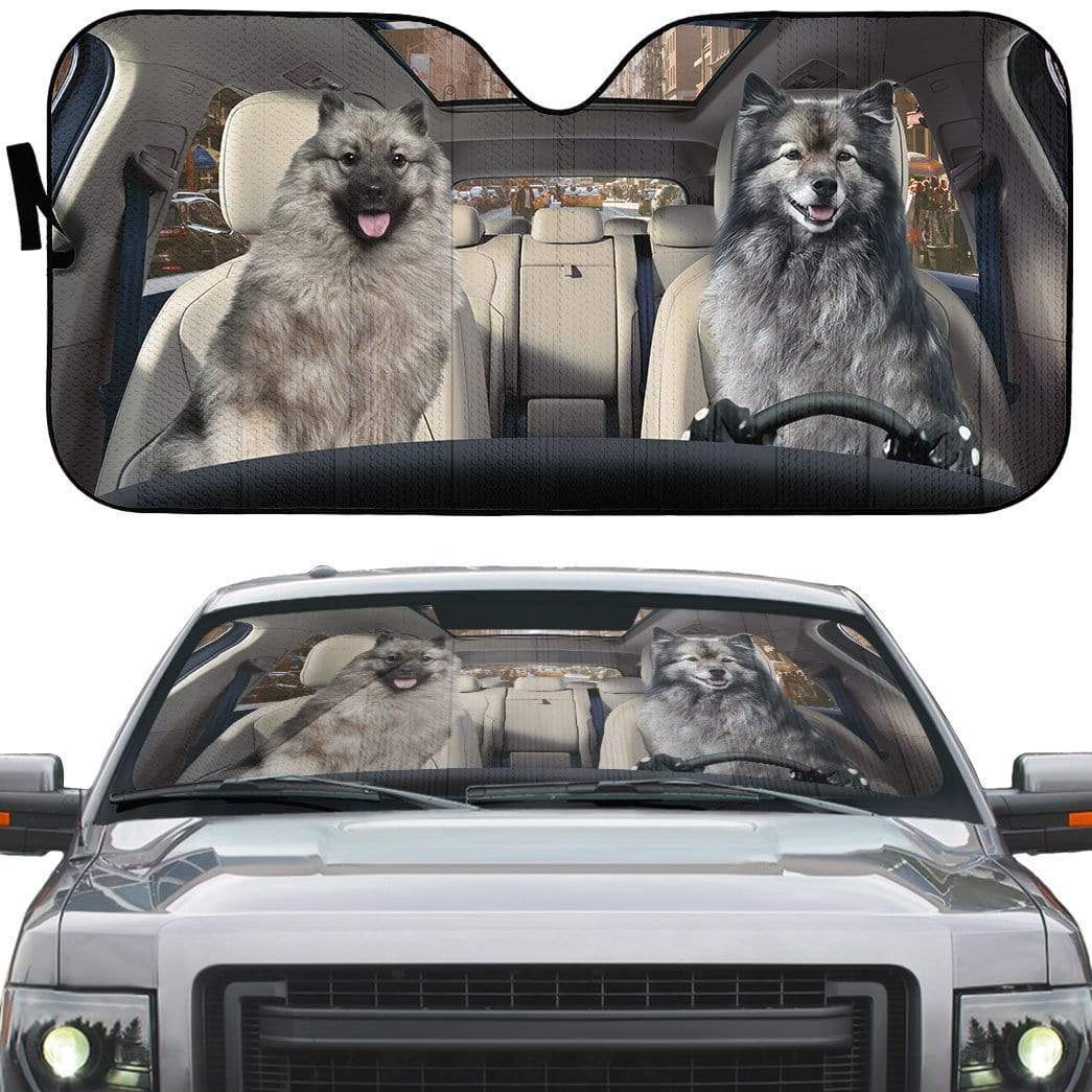 gearhumans 3D Keeshond Dog Custom Car Auto Sunshade GW10073 Auto Sunshade 
