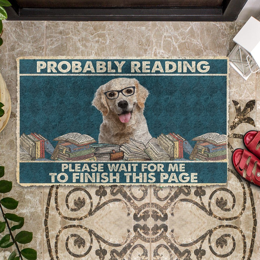 Gearhumans 3D Labrador Retriever Probably Reading Please Wait Custom Doormat GW2805217 Doormat 