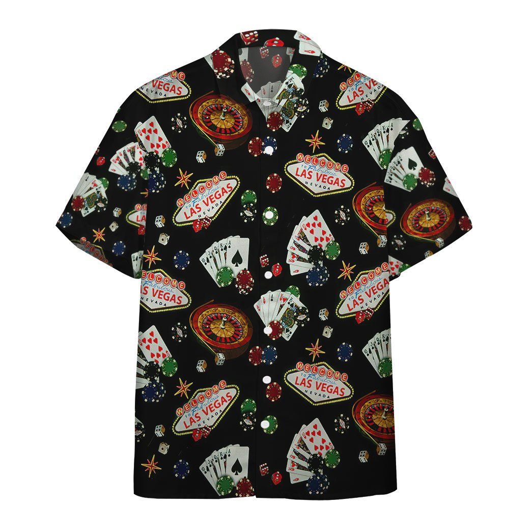 Gearhumans 3D Las Vegas Gambling Custom Hawaii Shirt GO17052114 Hawai Shirt Short Sleeve Shirt S 