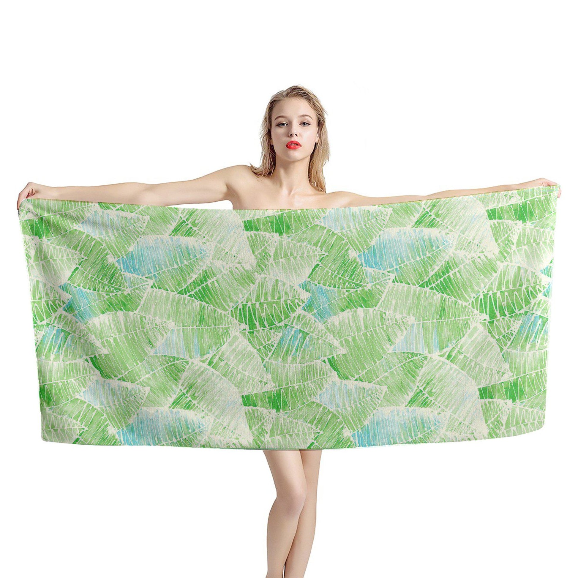 Gearhumans 3D Leaf Beach Towel GJ14052135 Towel 