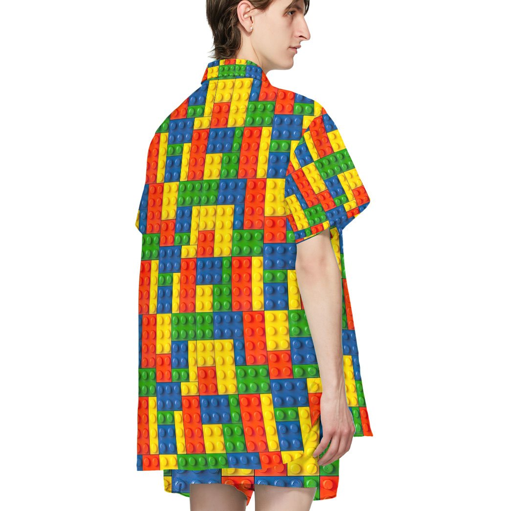 lego dress shirt New LEGO Green Long sleeve Dress shirt TORSO Wild Crazy Circle Tie Colorful Body