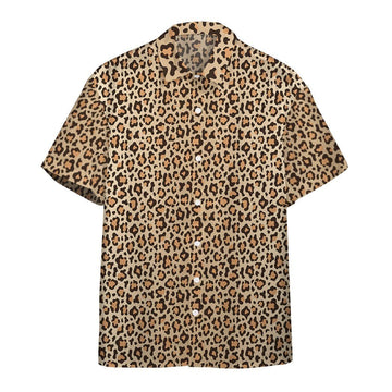 Gearhumans 3D Leopard Skin Hawaii Shirt ZC13049 Hawai Shirt Short Sleeve Shirt S 