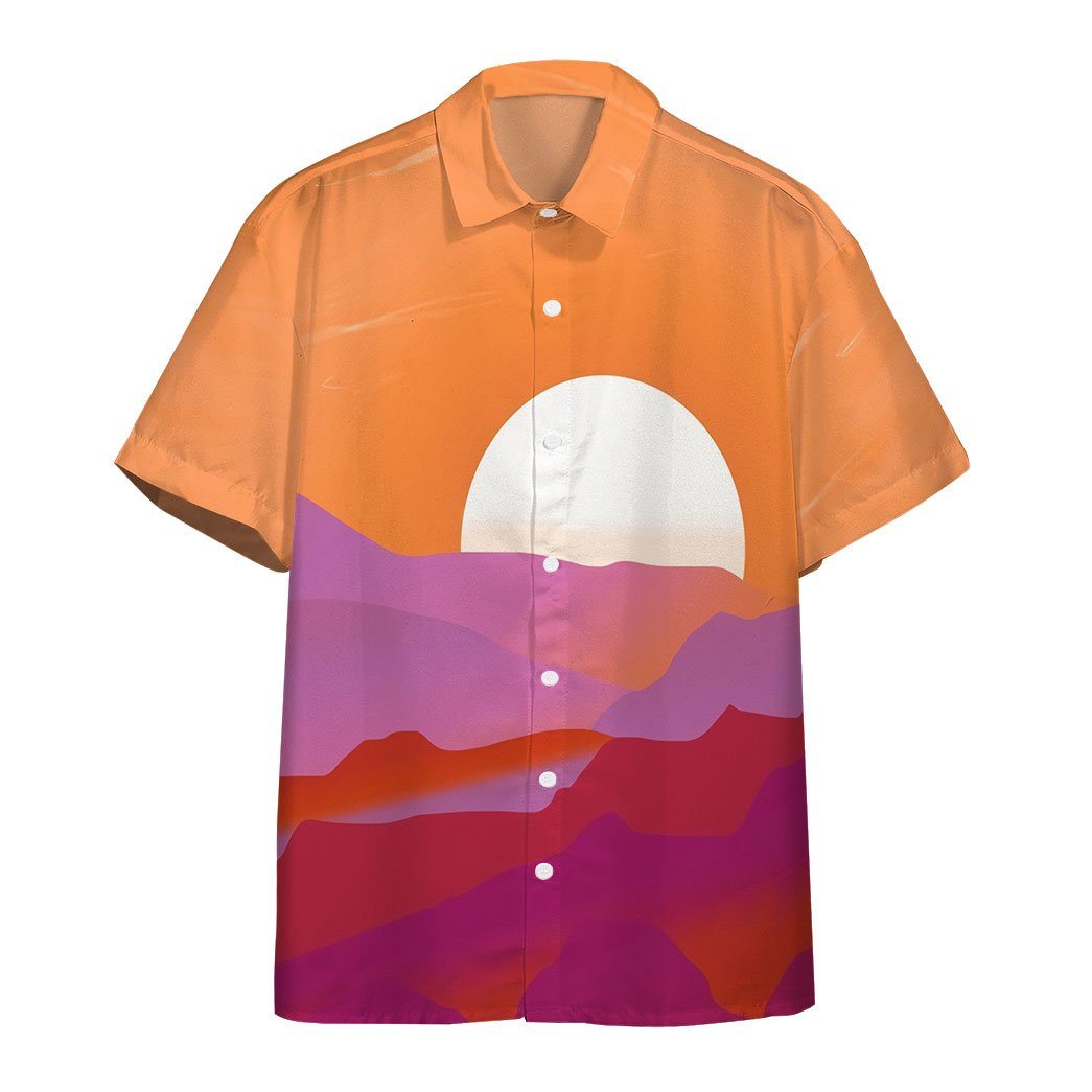 Gearhumans 3D Lesbian Pride Sunrise Custom Hawaii Shirt GS21052110 Hawai Shirt Short Sleeve Shirt S 