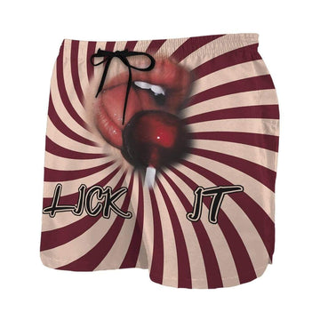 Gearhumans 3D Lick It Girl Custom Beach Shorts Swim Trunks