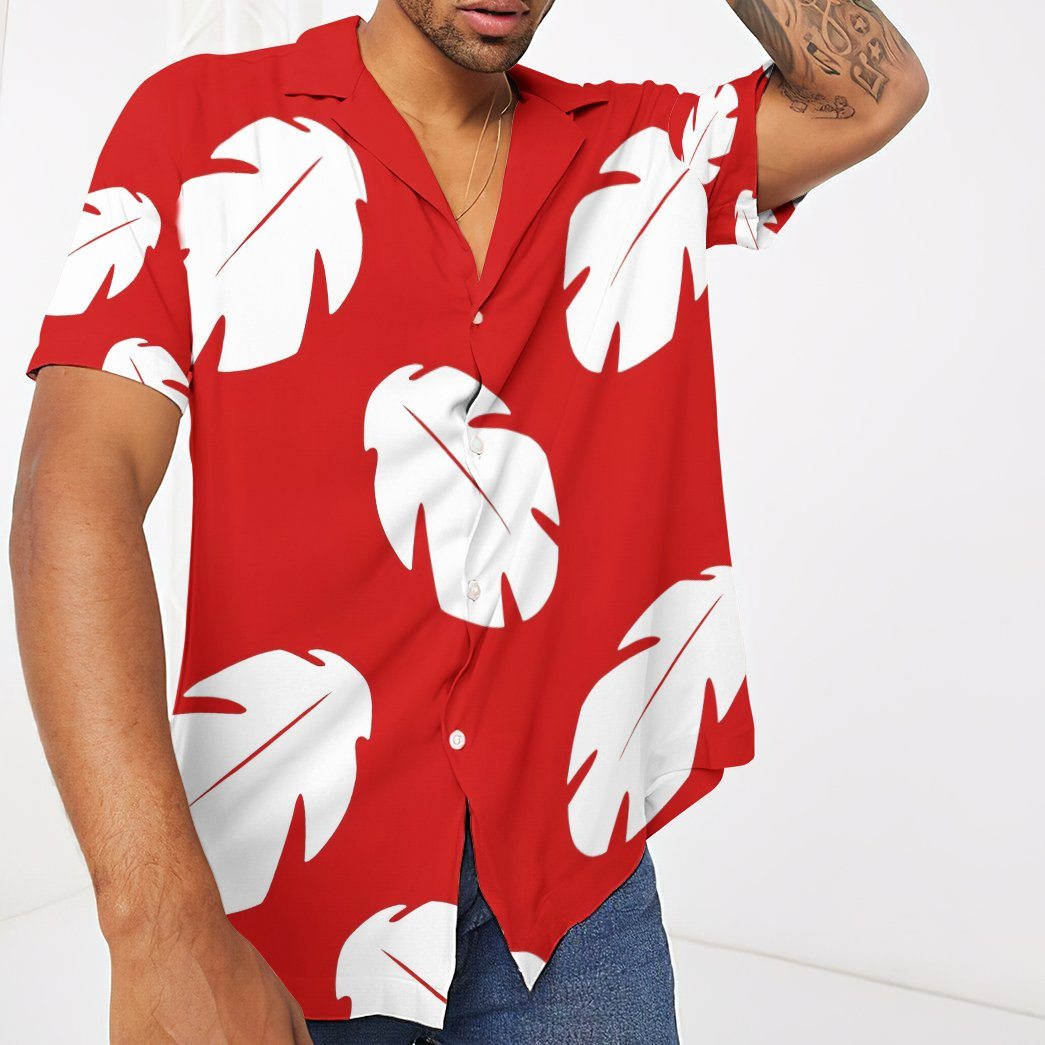 Gearhumans 3D Lilo Hawaiian Floral Leaves Custom Hwaii Shirt GO21052117 Hawai Shirt 