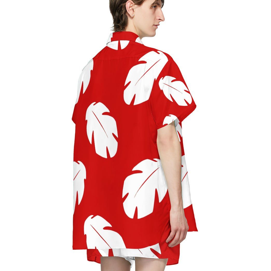 Gearhumans 3D Lilo Hawaiian Floral Leaves Custom Hwaii Shirt