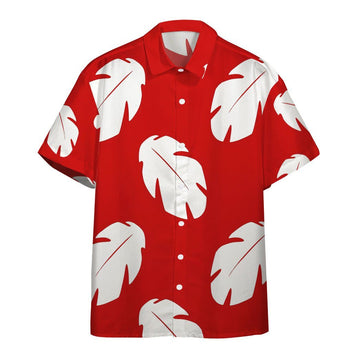 Gearhumans 3D Lilo Hawaiian Floral Leaves Custom Hwaii Shirt GO21052117 Hawai Shirt Short Sleeve Shirt S 