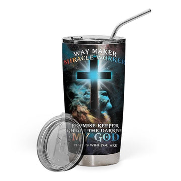 Gearhumans 3D Lion Cross Light Colorful Tumbler GS07042 Tumbler