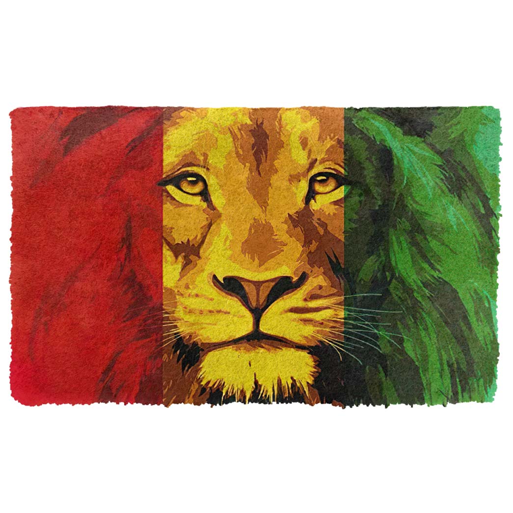 Gearhumans 3D Lion Reggae Custom Doormat GW1506216 Doormat Doormat S(15,8inchx23,6inch) 