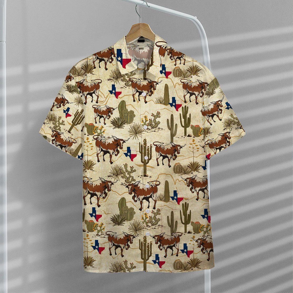 Gearhumans 3D Longhorn Texas Hawaii Shirt