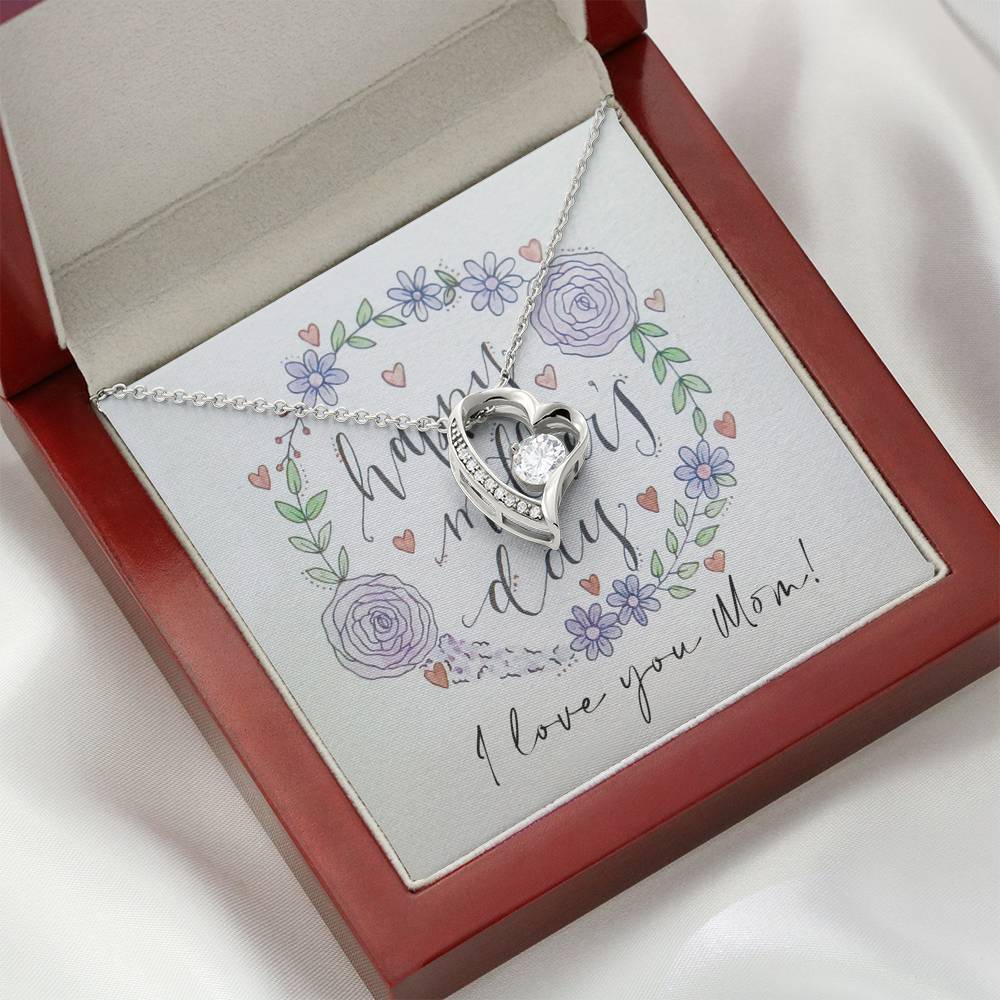 Gearhumans 3D Love My Mom Happy Mothers Day Forever Love Necklace GS20042110 ShineOn Fulfillment 