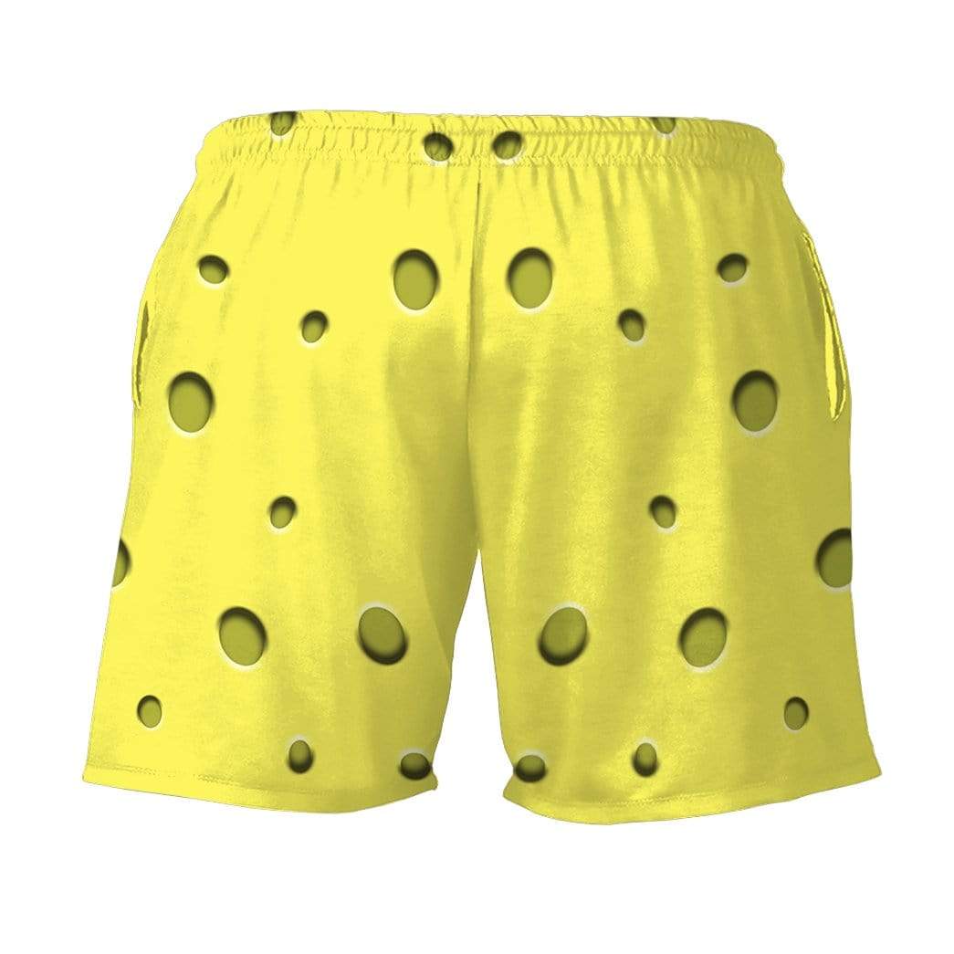 Gearhumans 3D Love SpongeBob SquarePants Custom Summer Beach Shorts Swim Trunks GV19065 Men Shorts 