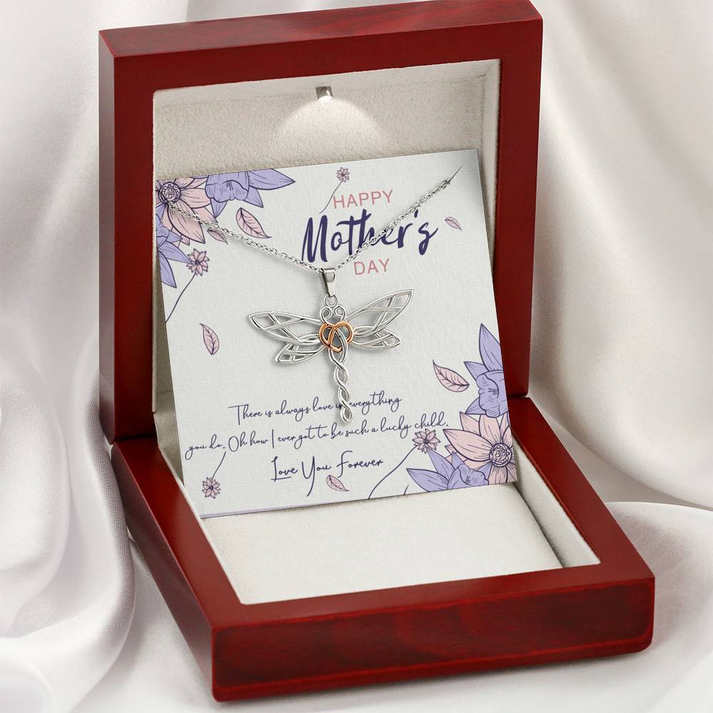 Gearhumans 3D Love You Mom Happy Mothers Day Dragonfly Dream Necklace GS2204217 ShineOn Fulfillment 