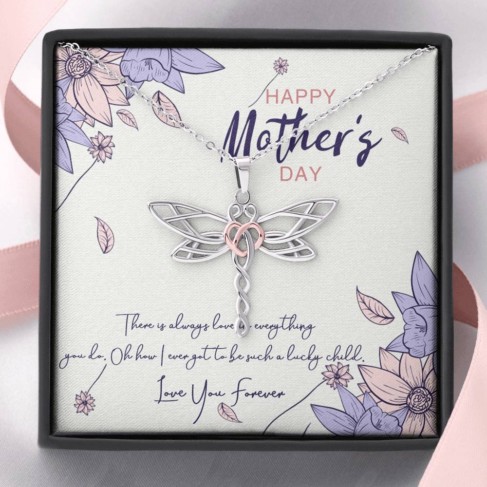 Gearhumans 3D Love You Mom Happy Mothers Day Dragonfly Dream Necklace GS2204217 ShineOn Fulfillment Standard Box 