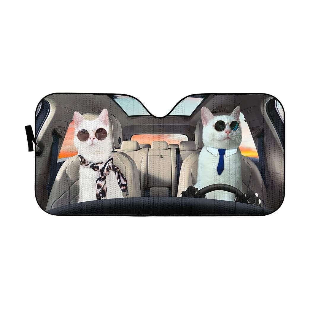 Life Is Better With Cat Personalized Car Sunshade - Gift For
