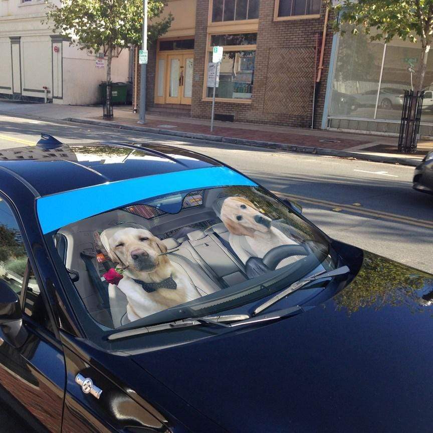 gearhumans 3D Lovely Retrever Puppy Auto Sunshade GL18061 Auto Sunshade 