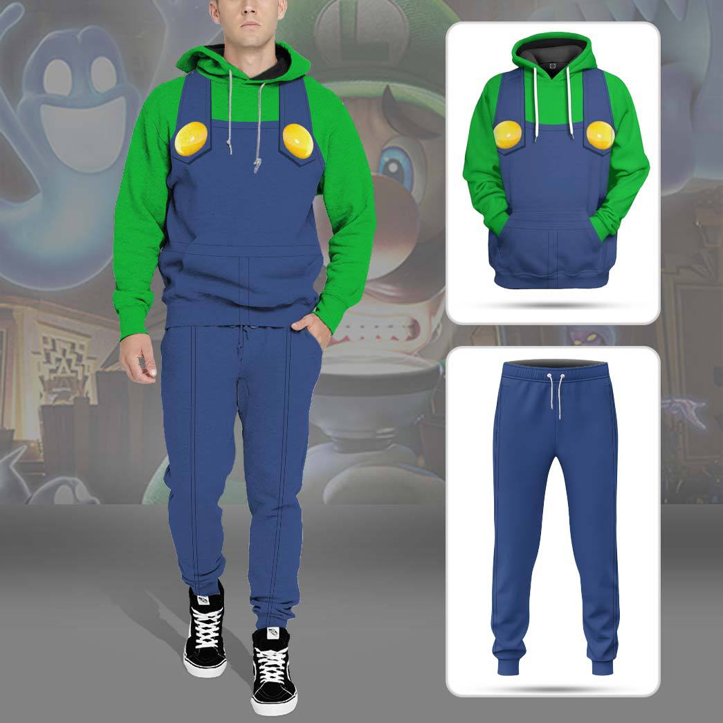Gearhumans 3D Luigi Custom Hoodie Apparel GS01066 3D Apparel 