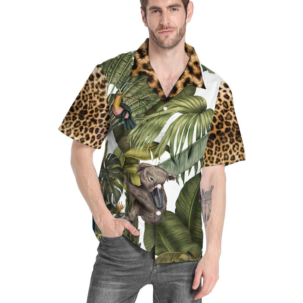 Gearhumans 3D Magical Jungle With Leopard Skin Hawaii Shirt ZC13044 Hawai Shirt 