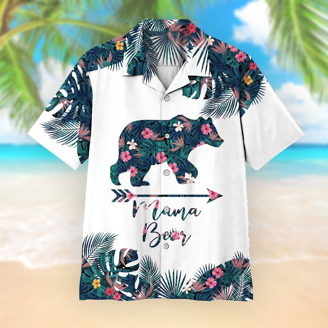 Gearhumans 3D Mama Bear Mothers Day Gift Hawaii Shirt ZZ06041 Hawai Shirt 