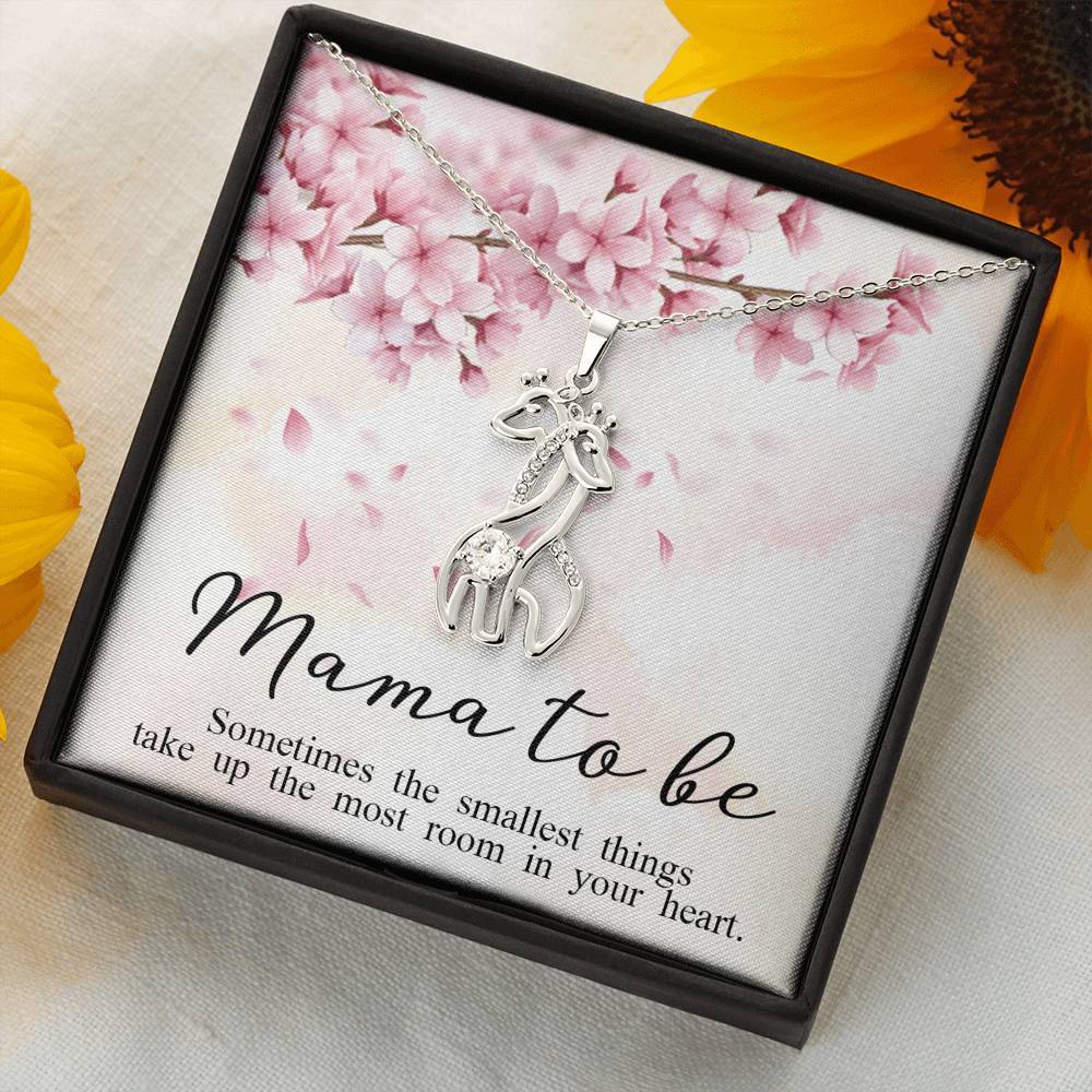 Gearhumans 3D Mama To Be Happy Mothers Day Graceful Love Giraffe Necklace GS2204214 ShineOn Fulfillment 