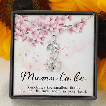 Gearhumans 3D Mama To Be Happy Mothers Day Graceful Love Giraffe Necklace