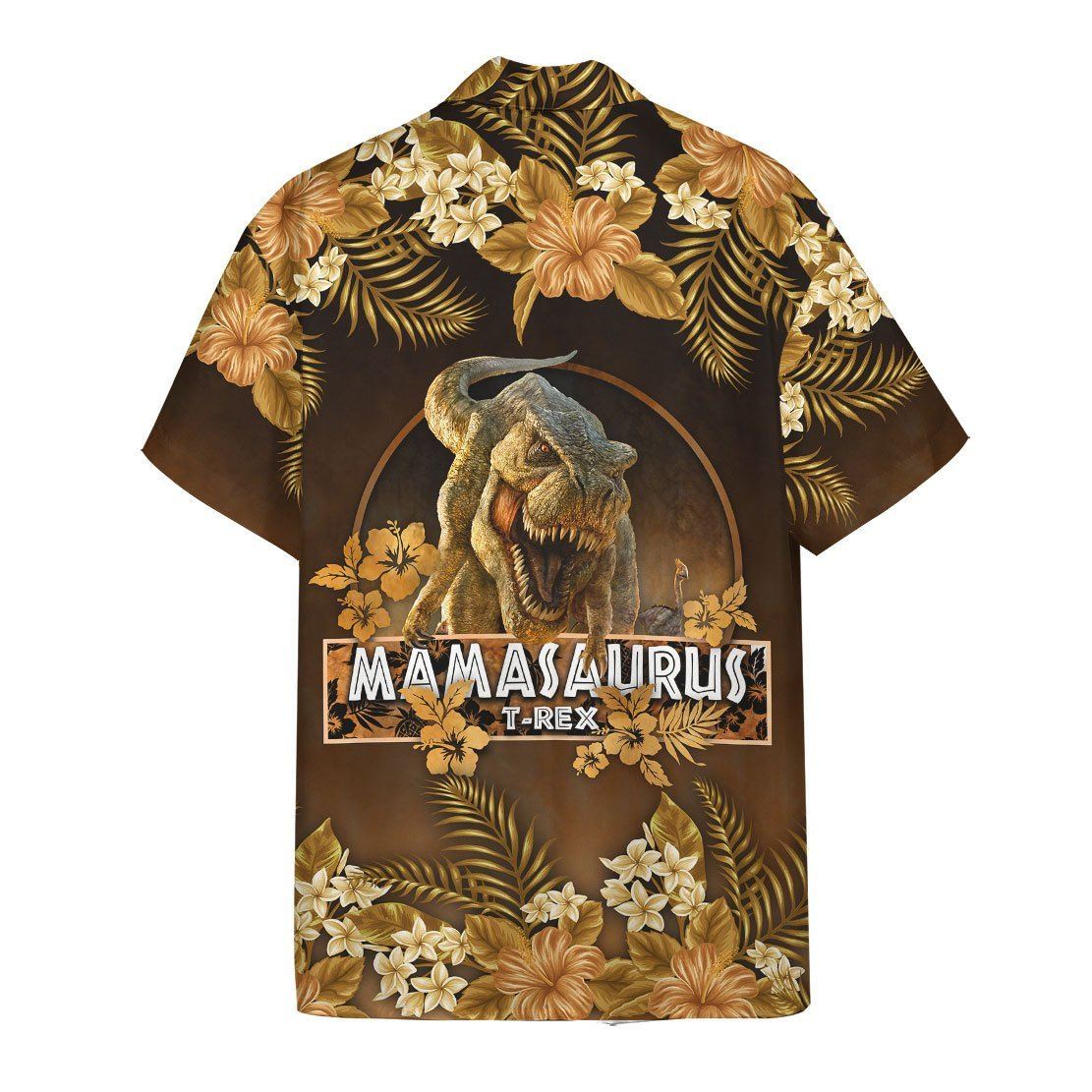 Gearhumans 3D Mamasaurus T Rex Dinosaur Mother Day Hawaii Shirt ZZ31031 Hawai Shirt 