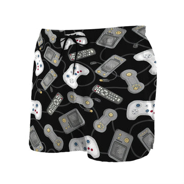 Gearhumans 3D Man Cave Video Game Custom Beach Shorts Swim Trunks GS1205211 Men Shorts 