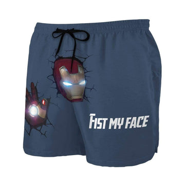 Gearhumans 3D Marvel avengers Captain America Iron Man Custom Beach Shorts Swim Trunks