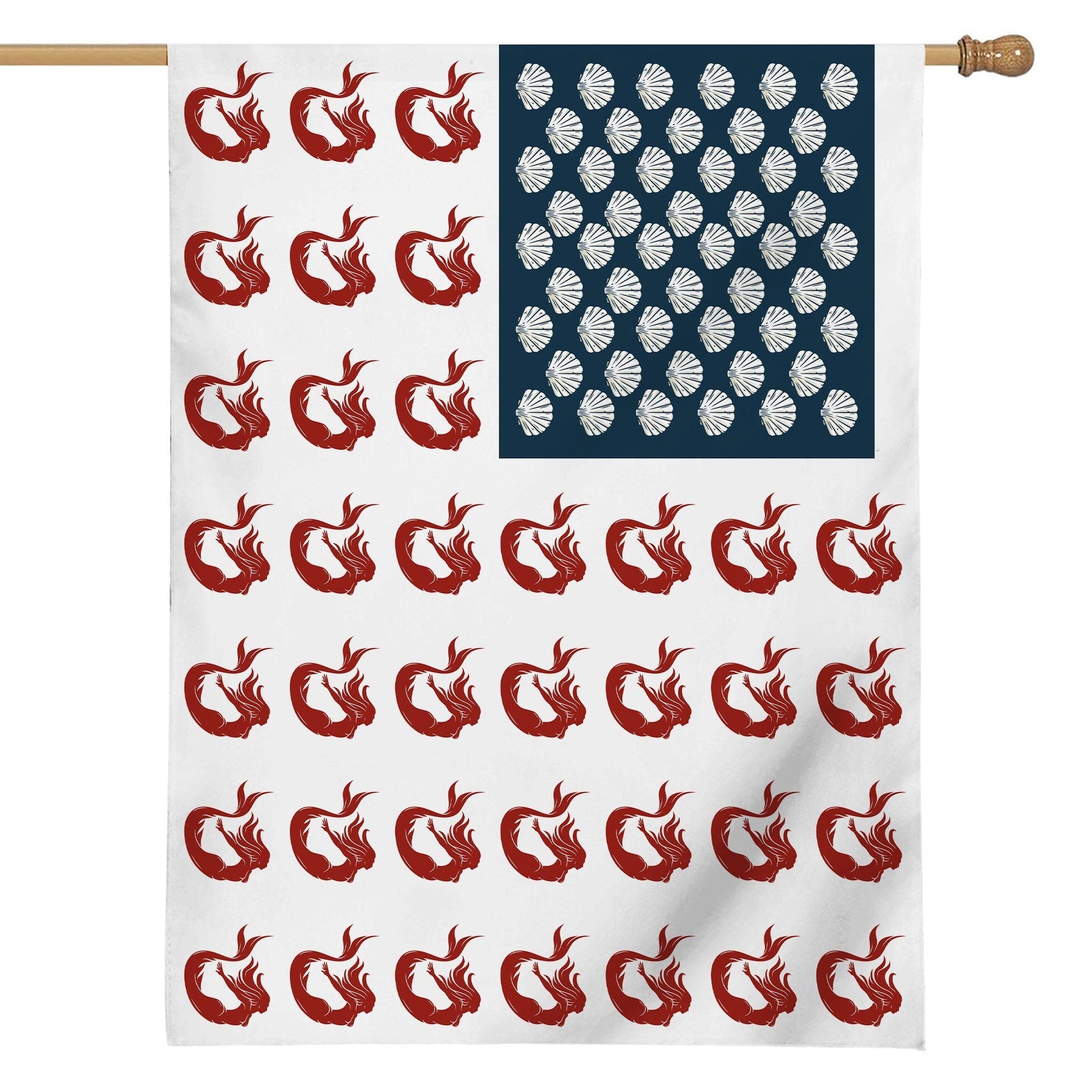 Gearhumans 3D Mermaid American Flag Custom Flag GW2106211 House Flag 
