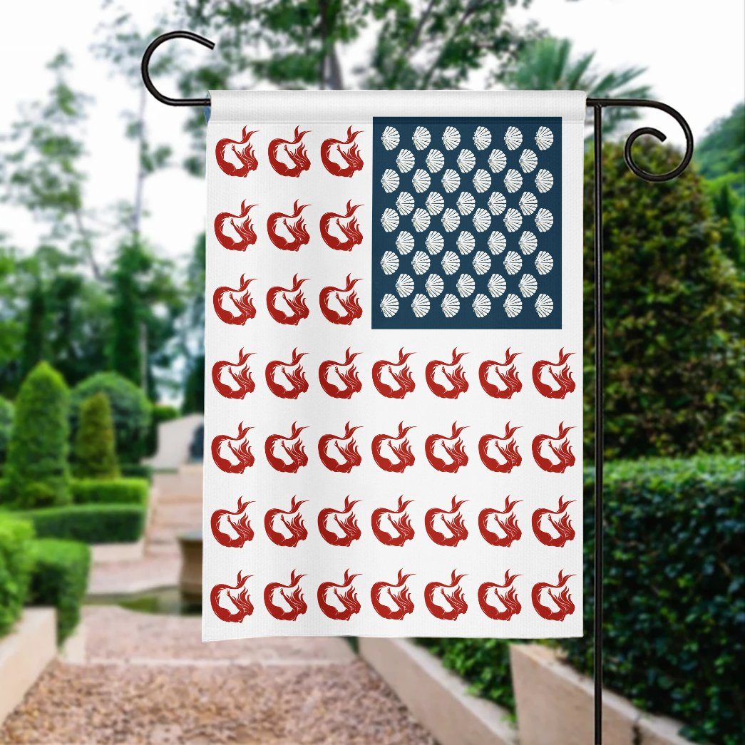 Gearhumans 3D Mermaid American Flag Custom Flag GW2106211 House Flag 