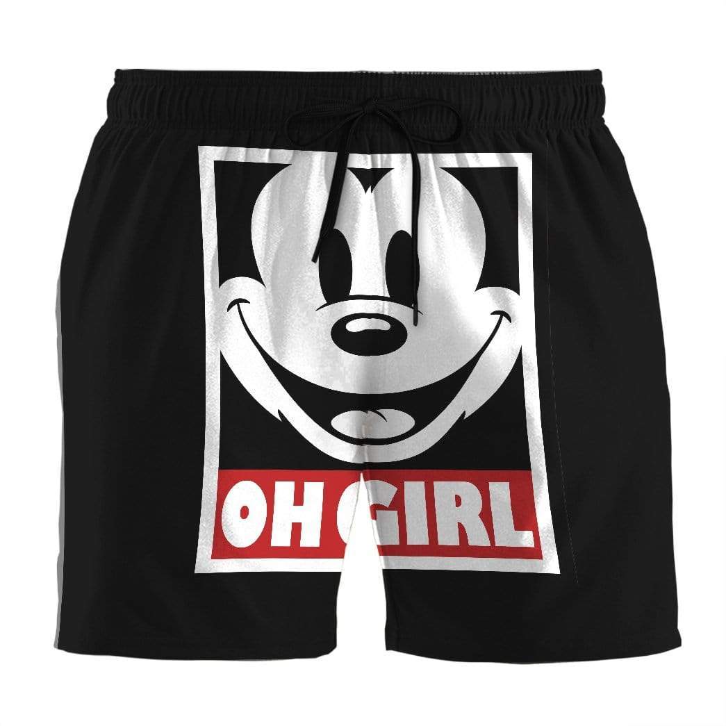 Gearhumans 3D Mickey Oh Girl Custom Beach Shorts GN26061 Men Shorts Men Shorts S 