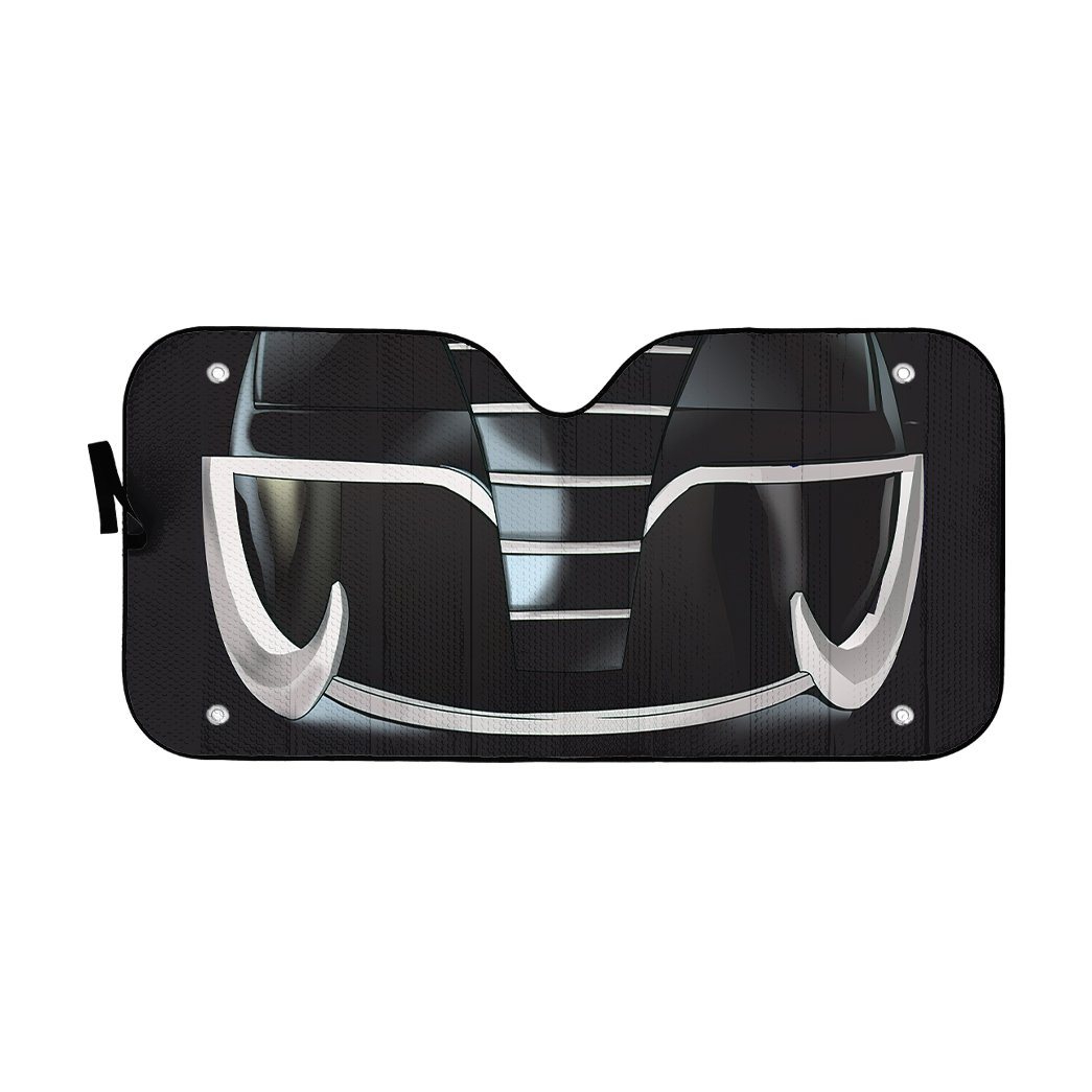 Gearhumans 3D Mighty Morphin Black Power Ranger Helmet Custom Car Auto Sunshade GW16047 Auto Sunshade 57''x27.5'' 
