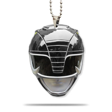 Gearhumans 3D Mighty Morphin Black Power Ranger Helmet Custom Car Hanging