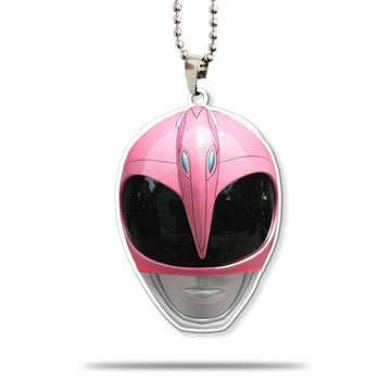Gearhumans 3D Mighty Morphin Pink Power Ranger Helmet Custom Car Hanging