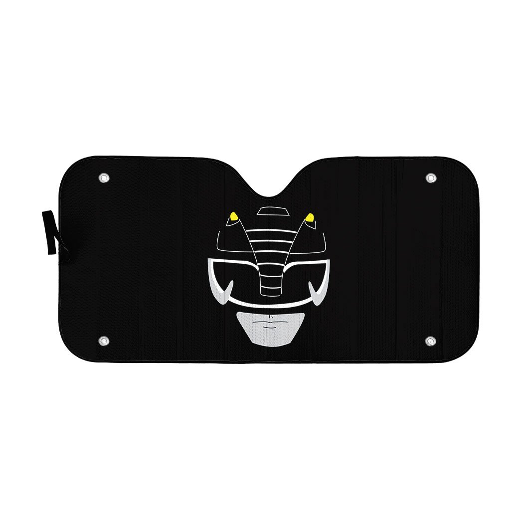 Gearhumans 3D Mighty Morphin Power Rangers Black Ranger Custom Car Auto Sunshade GW290411 Auto Sunshade 57''x27.5'' 