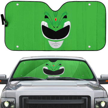 Gearhumans 3D Mighty Morphin Power Rangers Green Ranger Custom Car Auto Sunshade