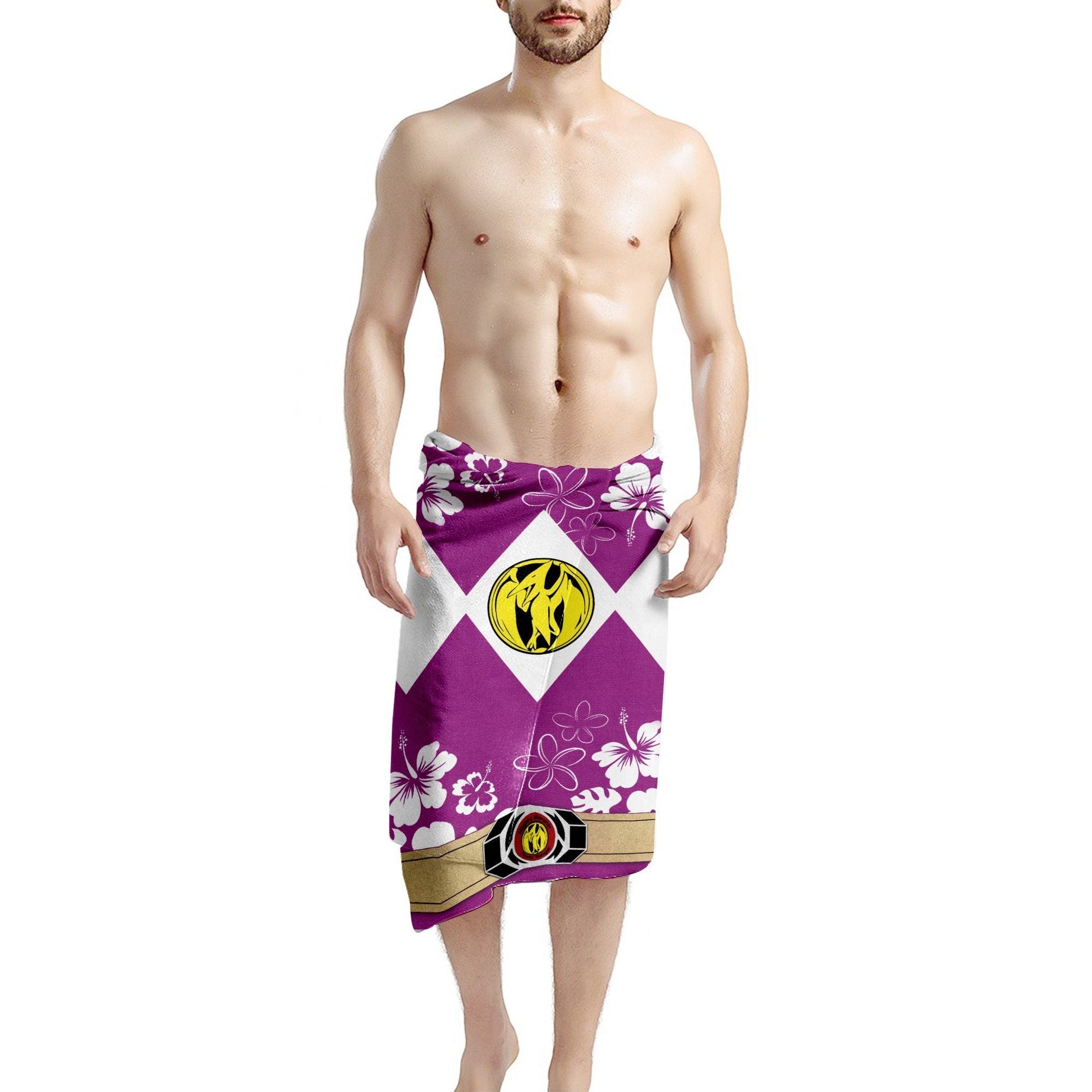 Gearhumans 3D Mighty Morphin Power Rangers Pink Ranger Custom Beach Towel GW02062110 Towel 